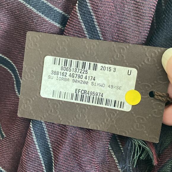 NWT Gucci oversized wool silk scarf wrap - Picture 5 of 8